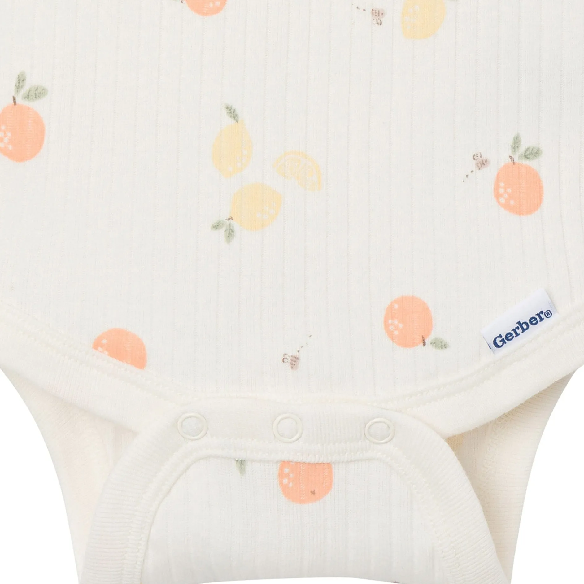 4-Pack Baby Neutral Fruit Picking Short Sleeve Bodysuits