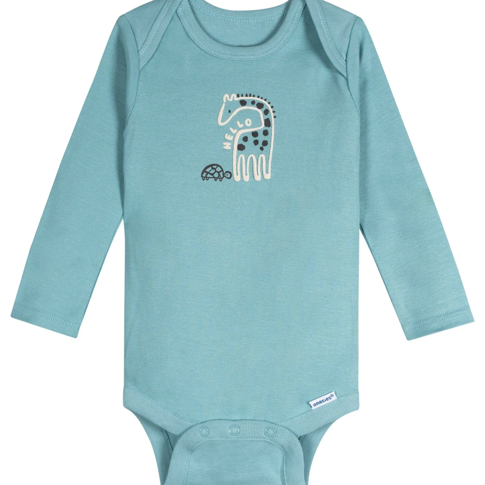 6-Pack Baby Neutral Giraffes Long Sleeve Onesies® Bodysuits