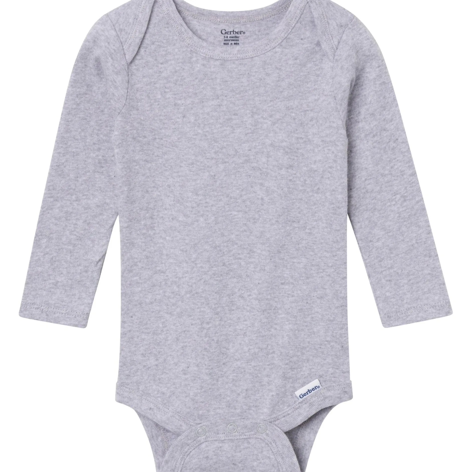 6-Pack Baby Neutral Gray, Black and Brown Long Sleeve Bodysuits