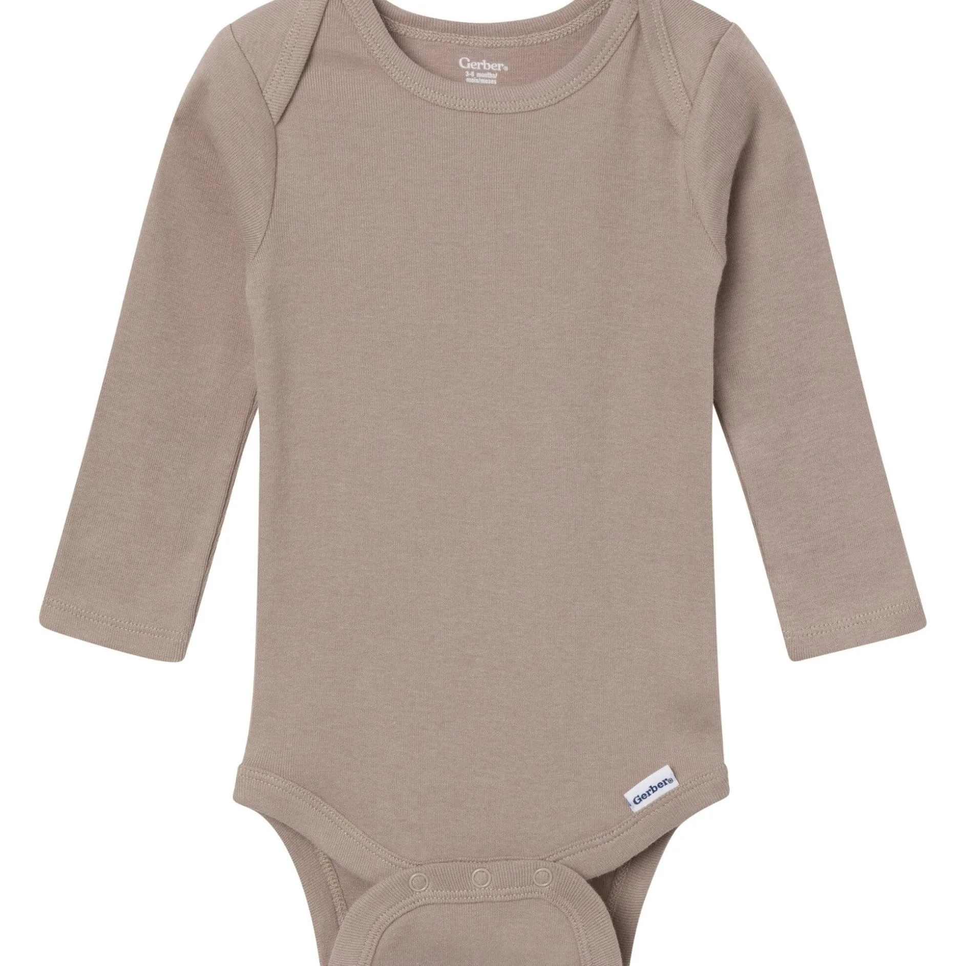 6-Pack Baby Neutral Gray, Black and Brown Long Sleeve Bodysuits