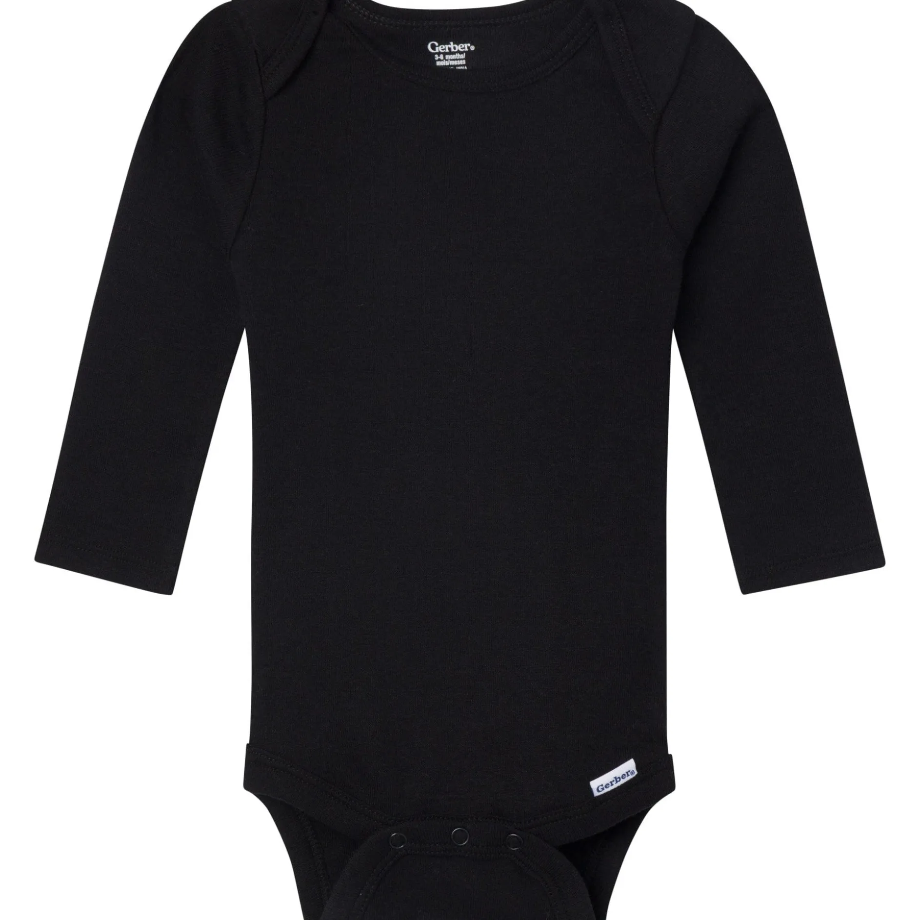 6-Pack Baby Neutral Gray, Black and Brown Long Sleeve Bodysuits