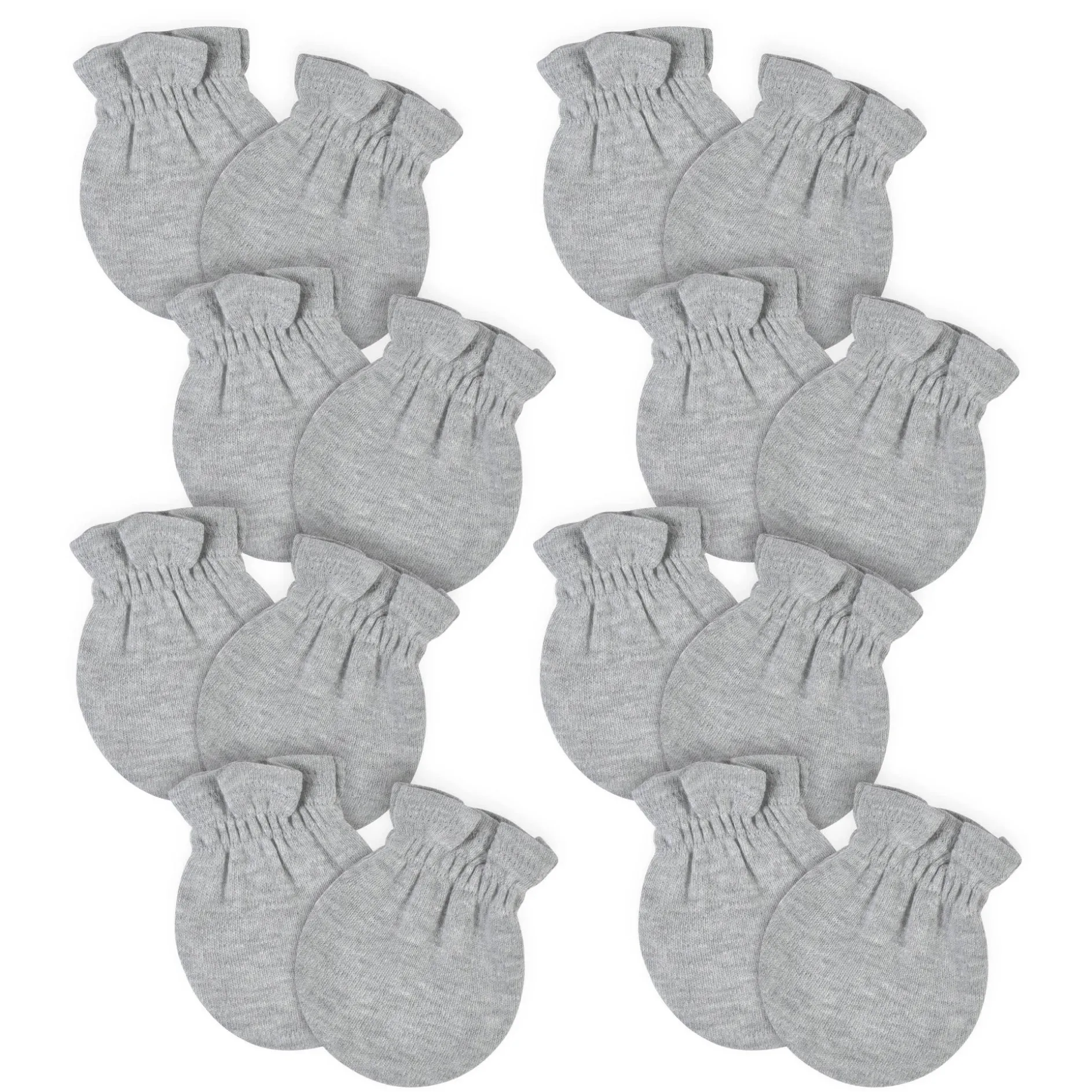8-Pack Baby Neutral Gray Heather No Scratch Mittens