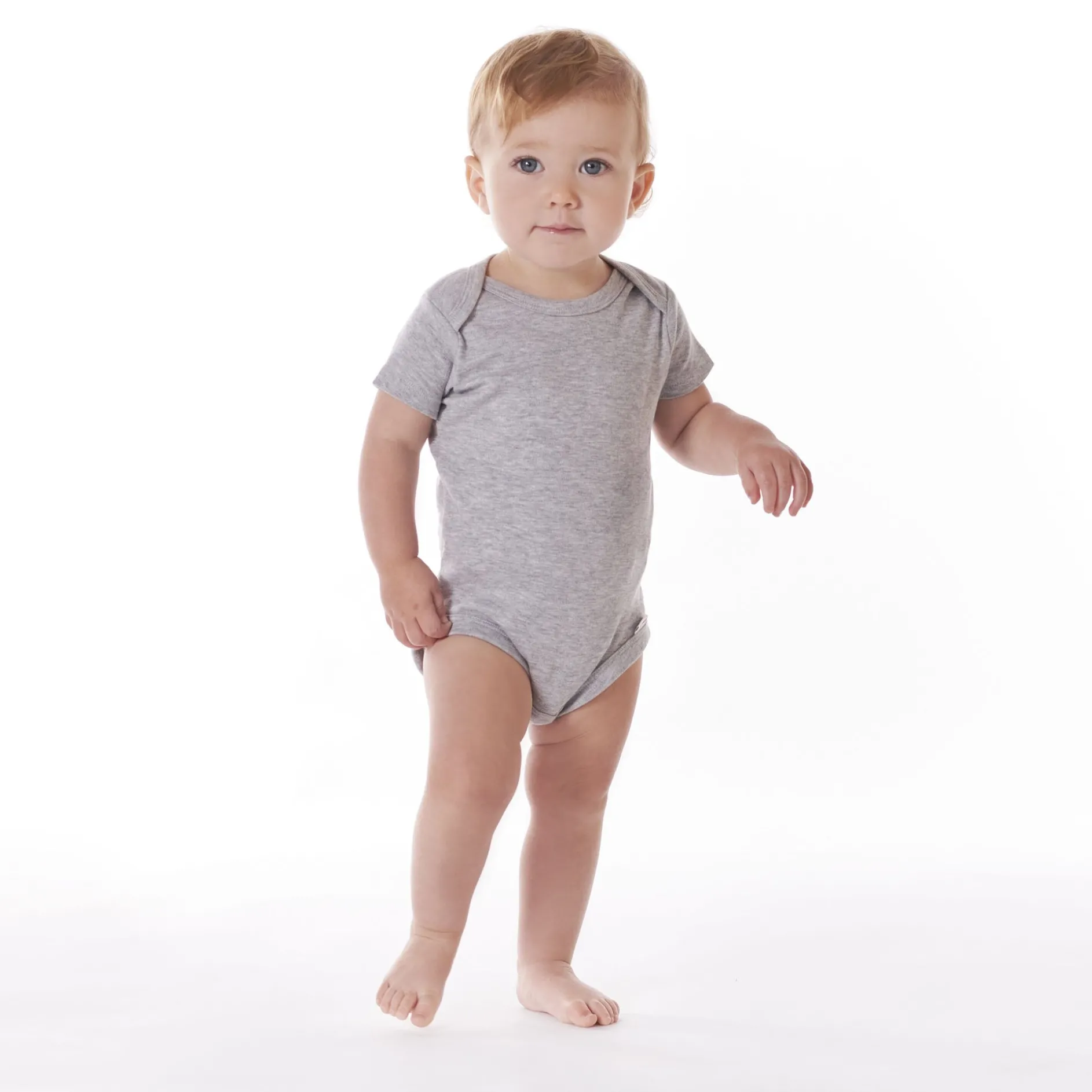 5-Pack Baby Neutral Gray Heather Ribbed Onesies® Bodysuits