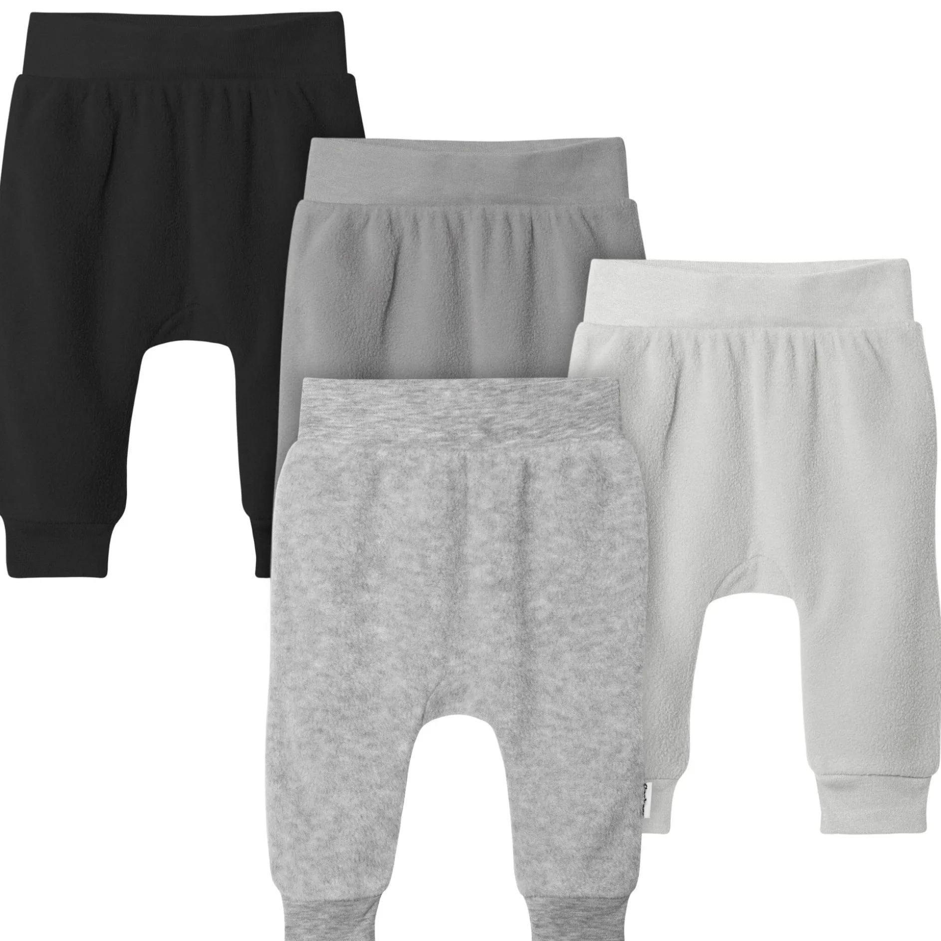 4-Pack Baby Neutral Grey Fleece Pants