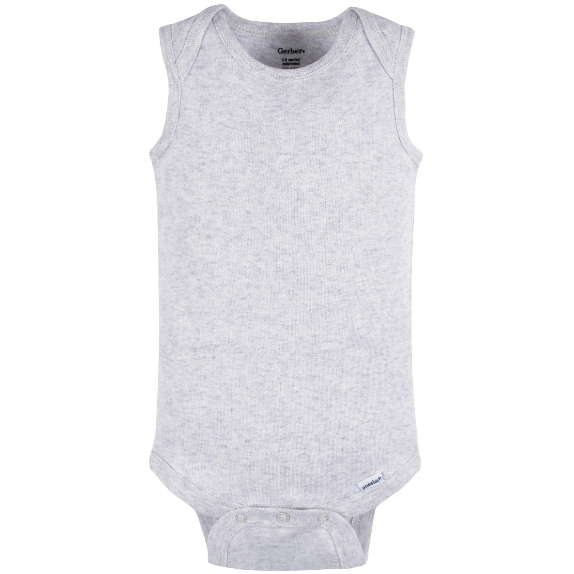 5-Pack Baby Neutral Grey Heather Sleeveless Lap Shoulder Onesies® Bodysuits