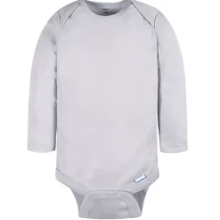 4-Pack Baby Neutral Grey Long Sleeve Onesies® Bodysuits