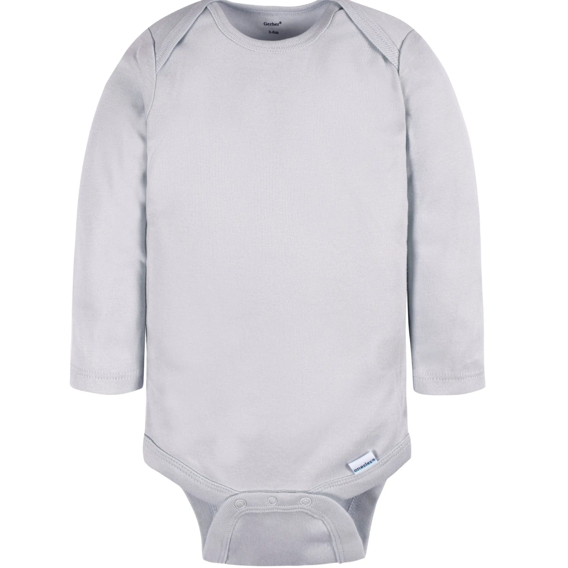 4-Pack Baby Neutral Grey Long Sleeve Onesies® Bodysuits