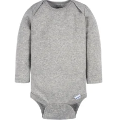 4-Pack Baby Neutral Grey Long Sleeve Onesies® Bodysuits