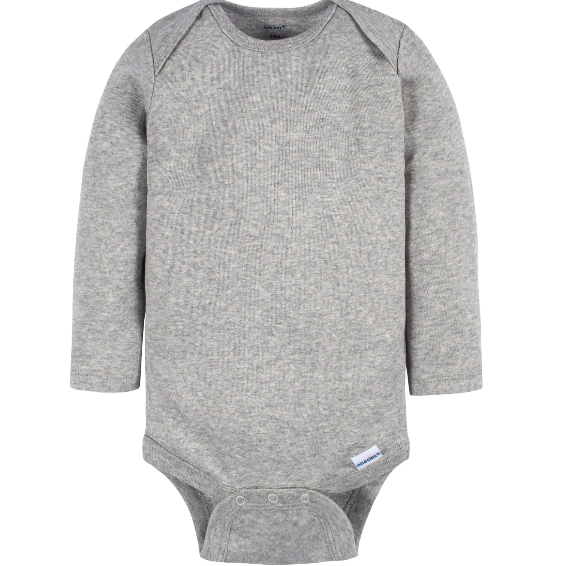 4-Pack Baby Neutral Grey Long Sleeve Onesies® Bodysuits