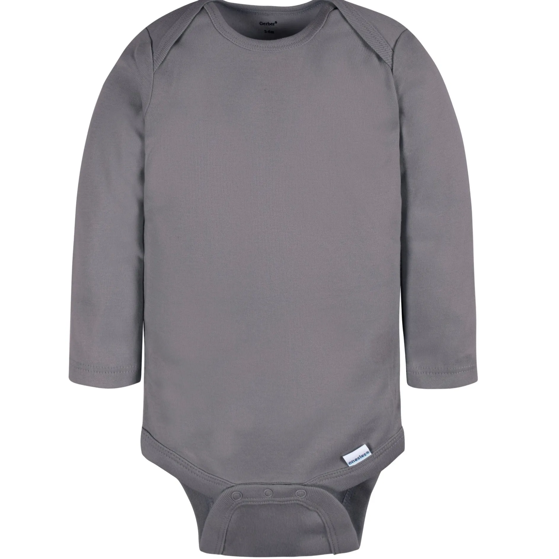 4-Pack Baby Neutral Grey Long Sleeve Onesies® Bodysuits