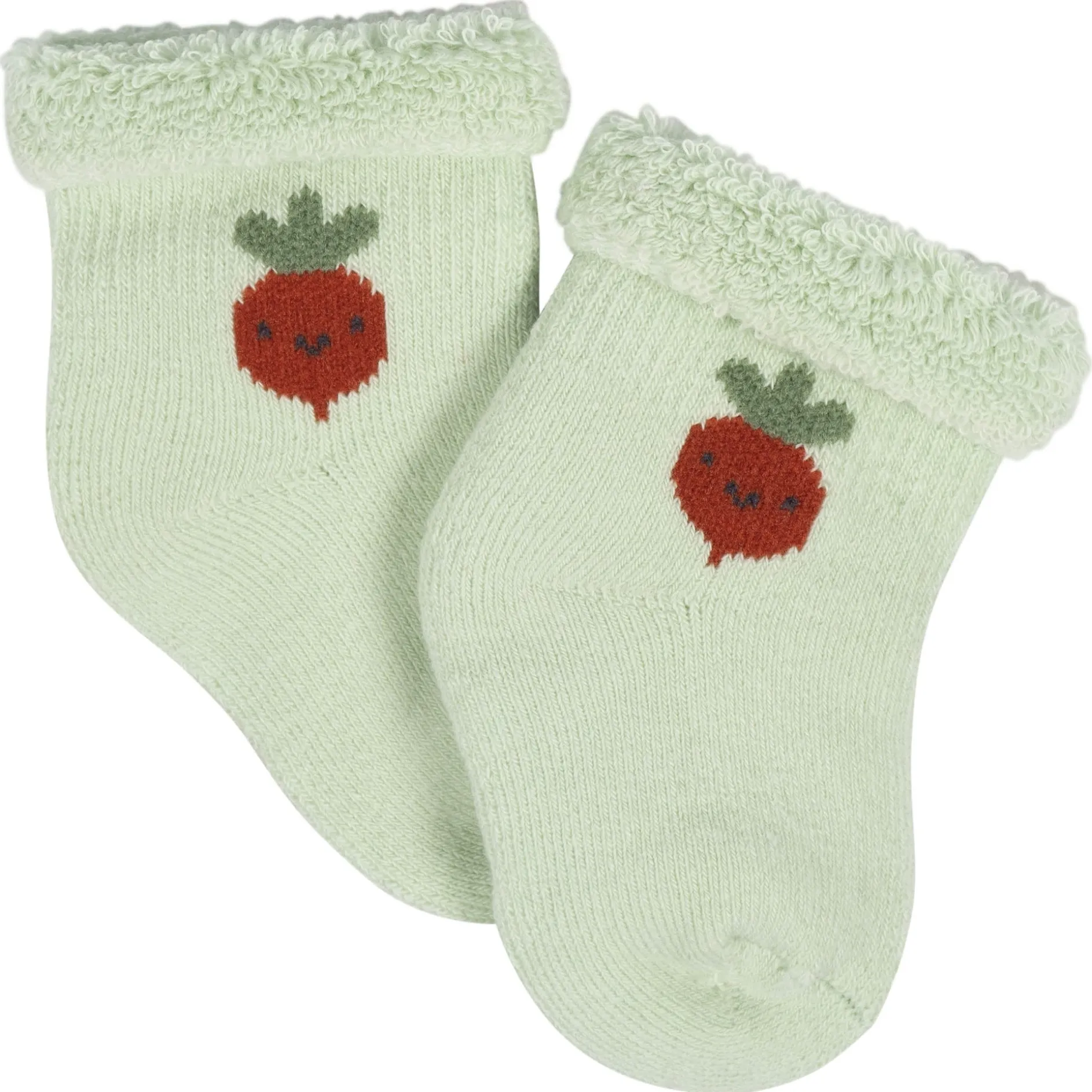 12-Pack Baby Neutral Happy Veggies Terry Wiggle Proof® Socks