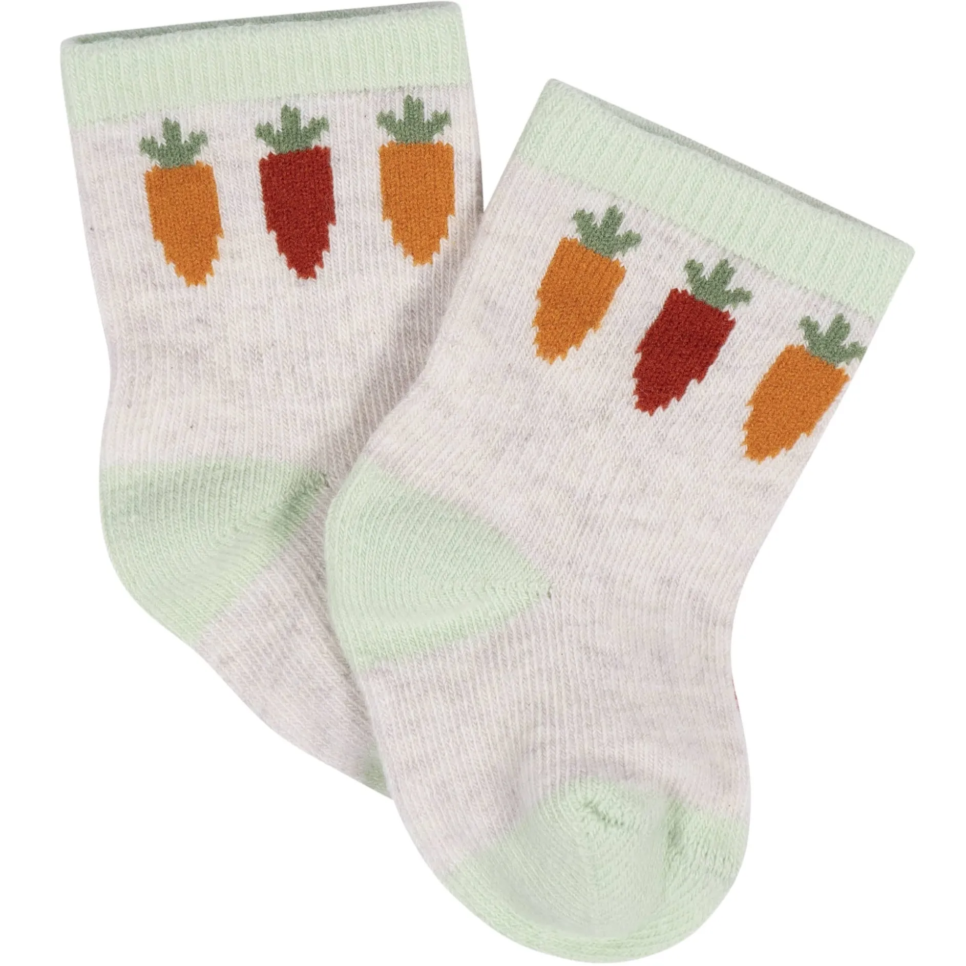 8-Pack Baby Neutral Happy Veggies Jersey Wiggle Proof® Socks
