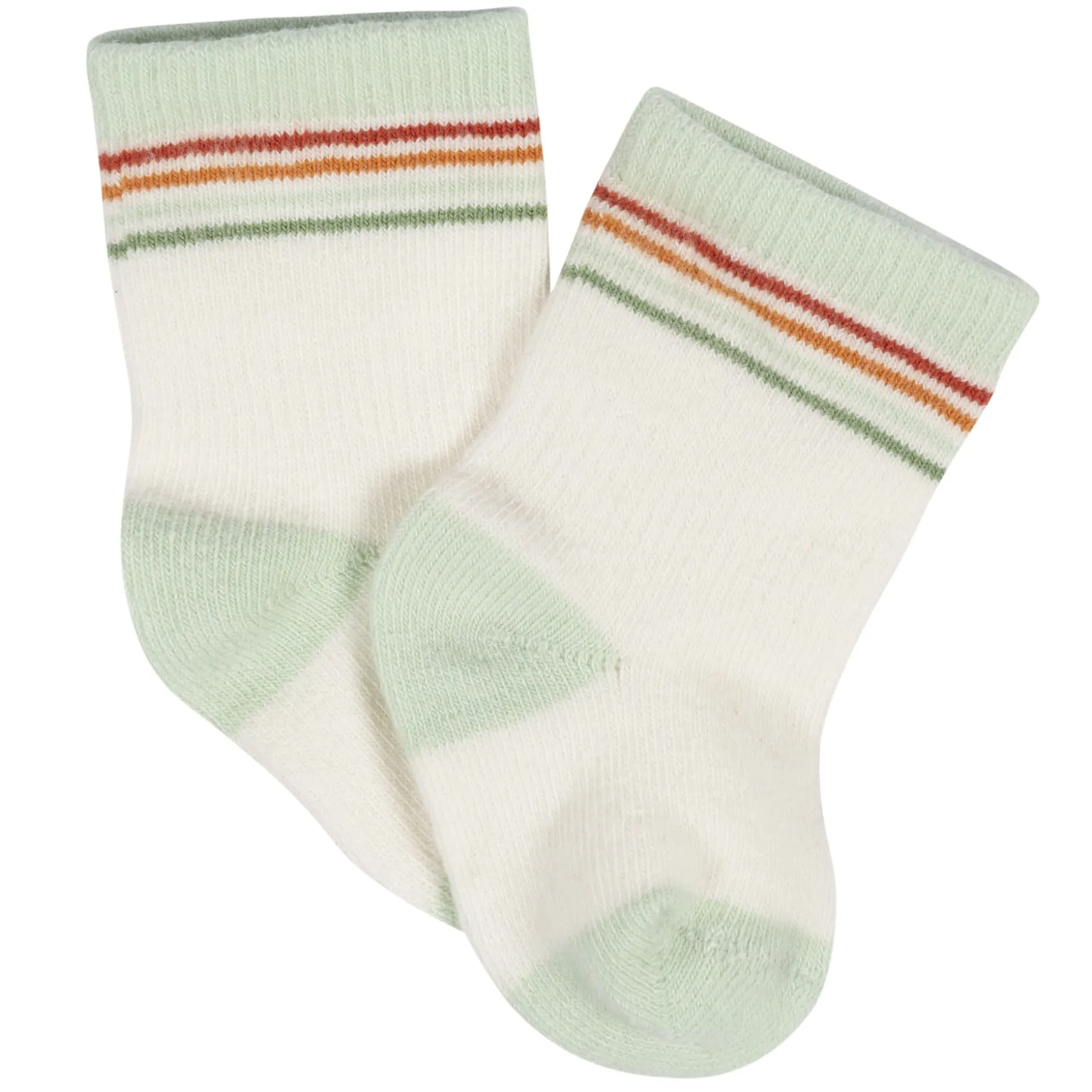8-Pack Baby Neutral Happy Veggies Jersey Wiggle Proof® Socks