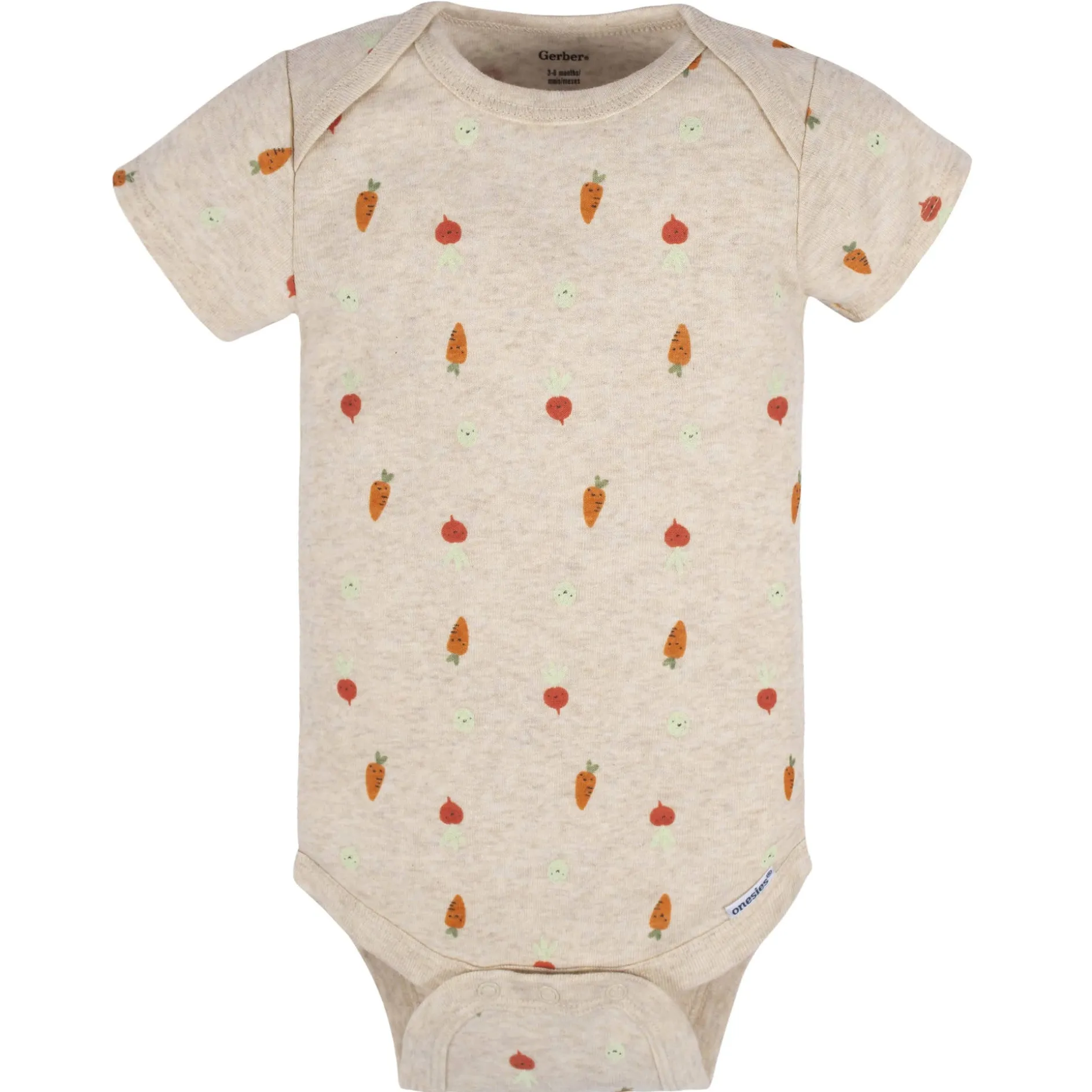 5-Pack Baby Neutral Happy Veggies Onesies® Bodysuits