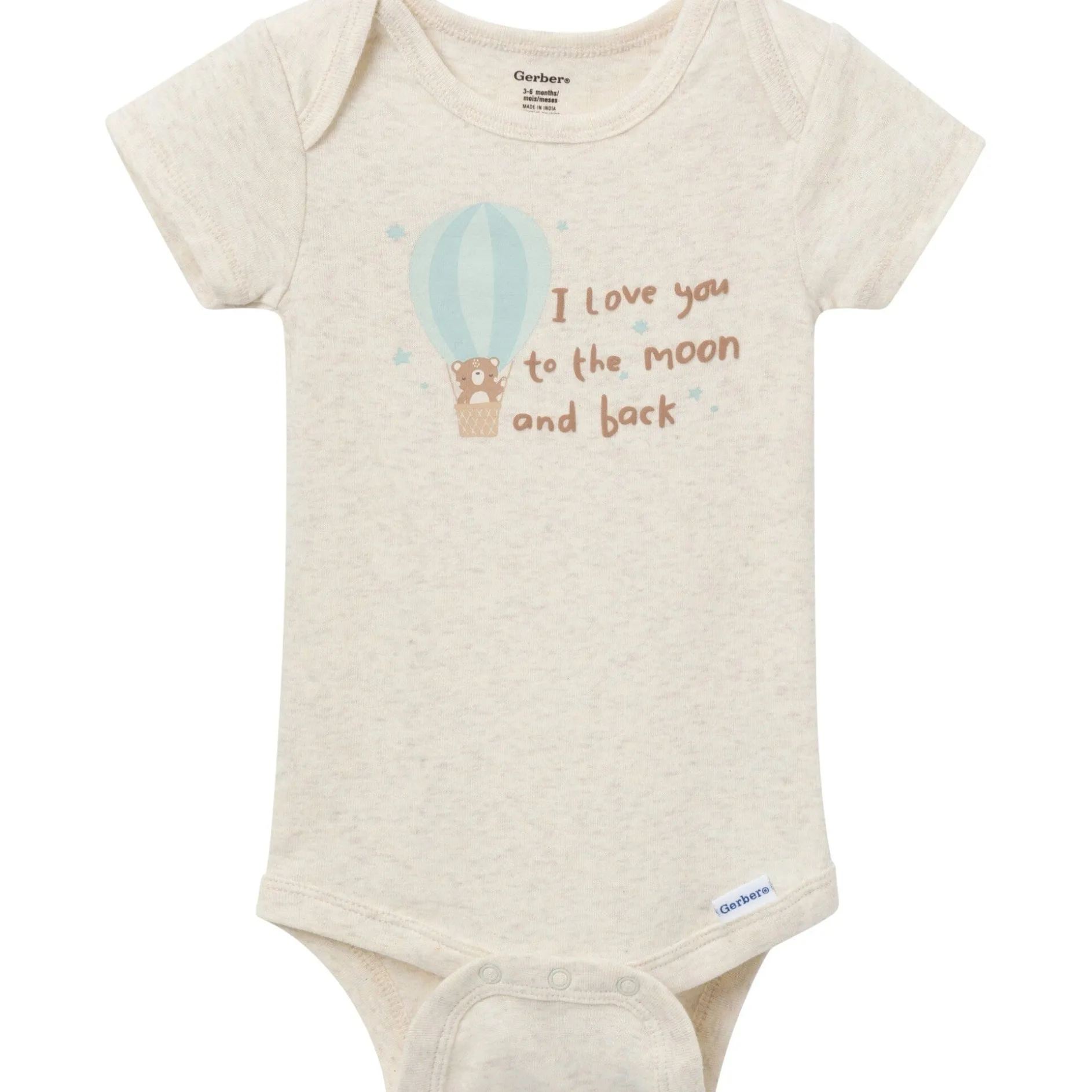 3-Pack Baby Neutral Hot Air Balloon Short Sleeve Onesies® Bodysuits
