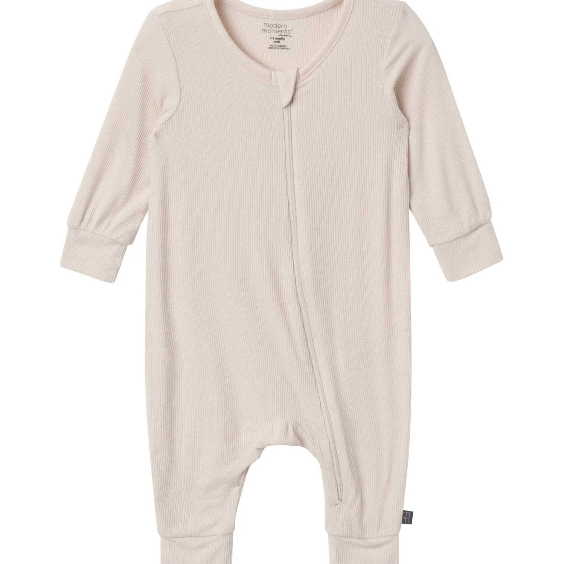 2-Pack Baby Neutral Hot Air Balloon Zip Front Viscose Rompers
