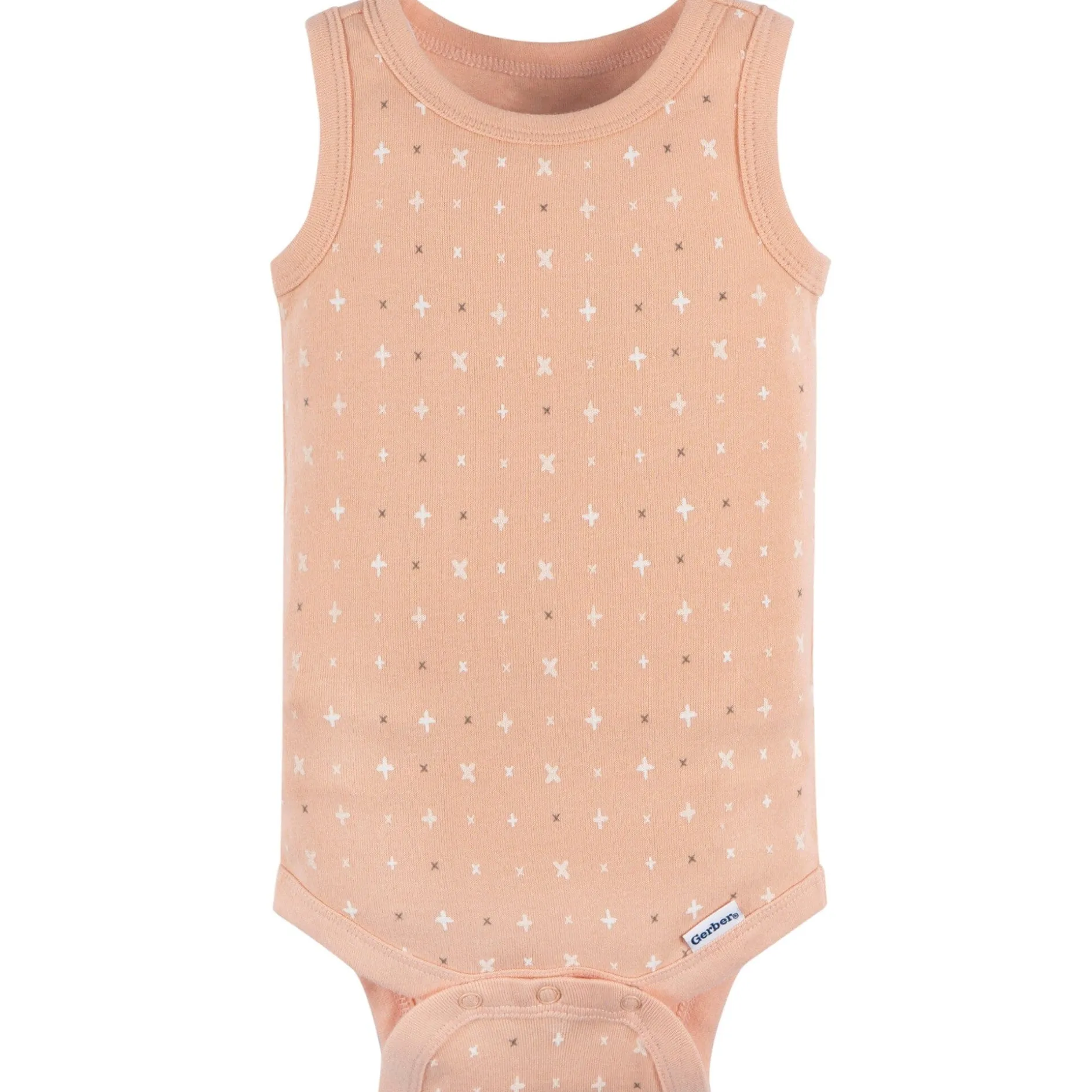 4-Pack Baby Neutral Ivory Safari Sleeveless Onesies® Bodysuits