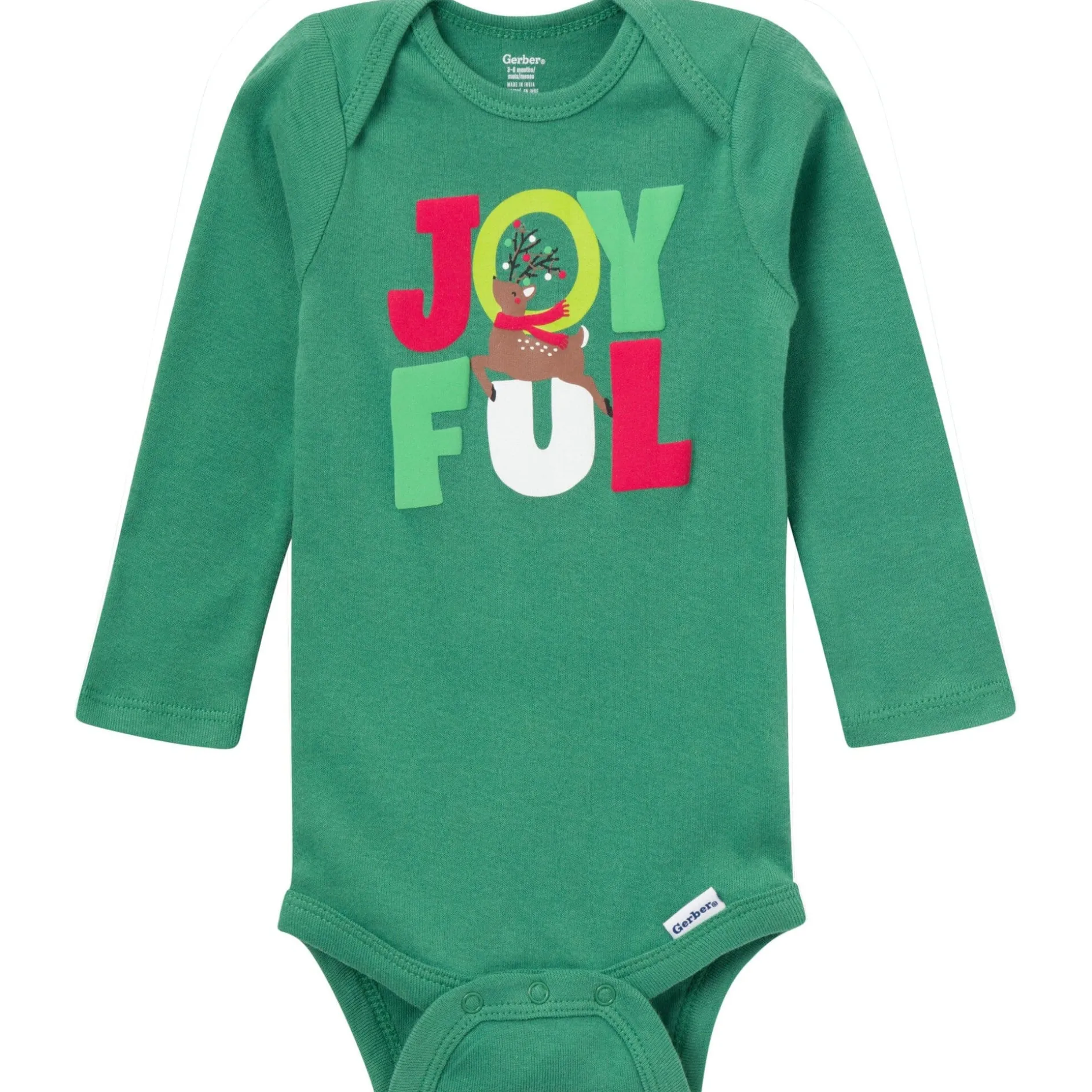 3-Pack Baby Neutral Joyful Stripe Long Sleeve Onesies® Bodysuits