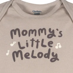 3-Pack Baby Neutral Little Melody Long Sleeve Onesies® Bodysuits