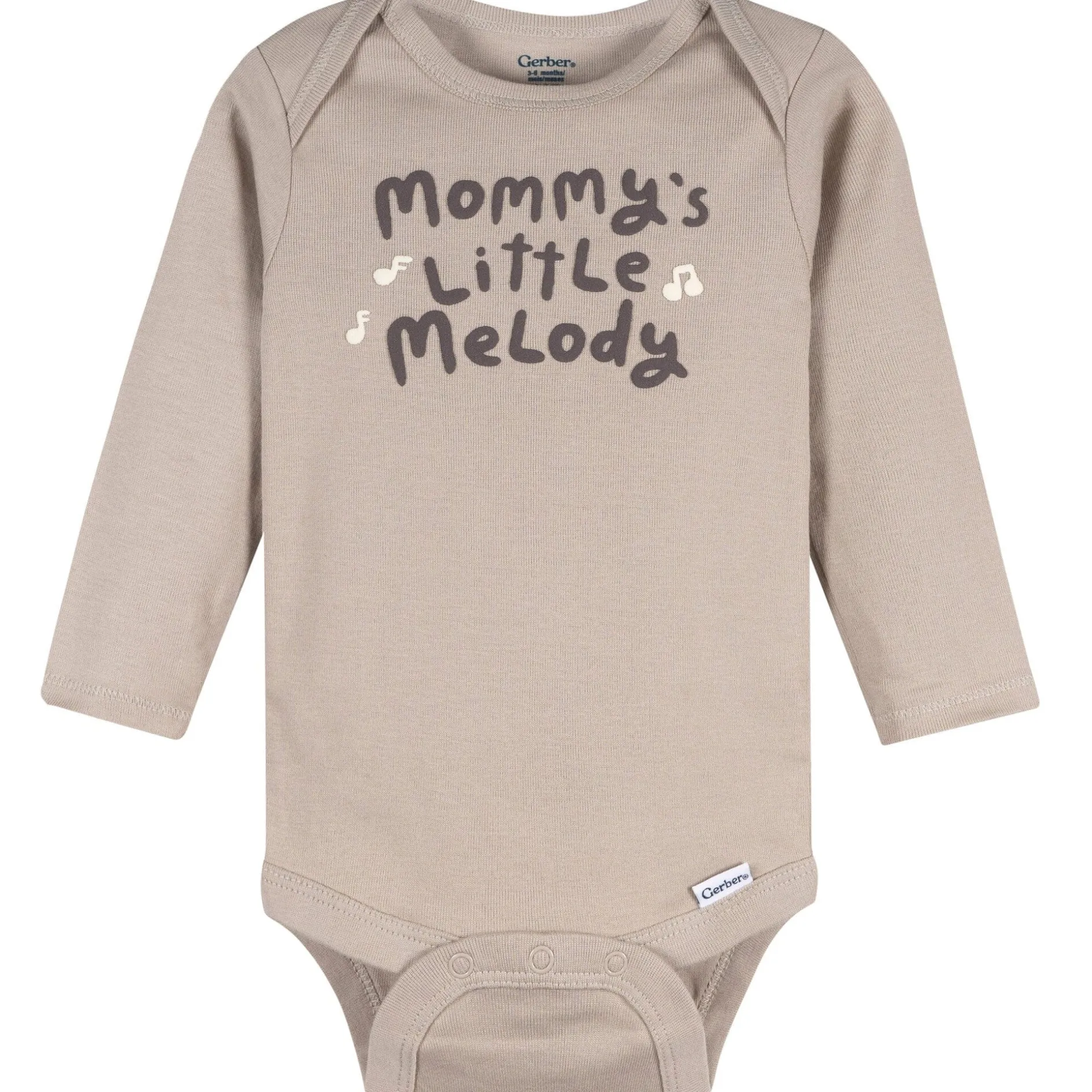 3-Pack Baby Neutral Little Melody Long Sleeve Onesies® Bodysuits