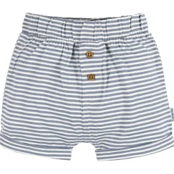 3-Pack Baby Neutral Navy Stripe, Oatmeal, & Navy Knit Shorts