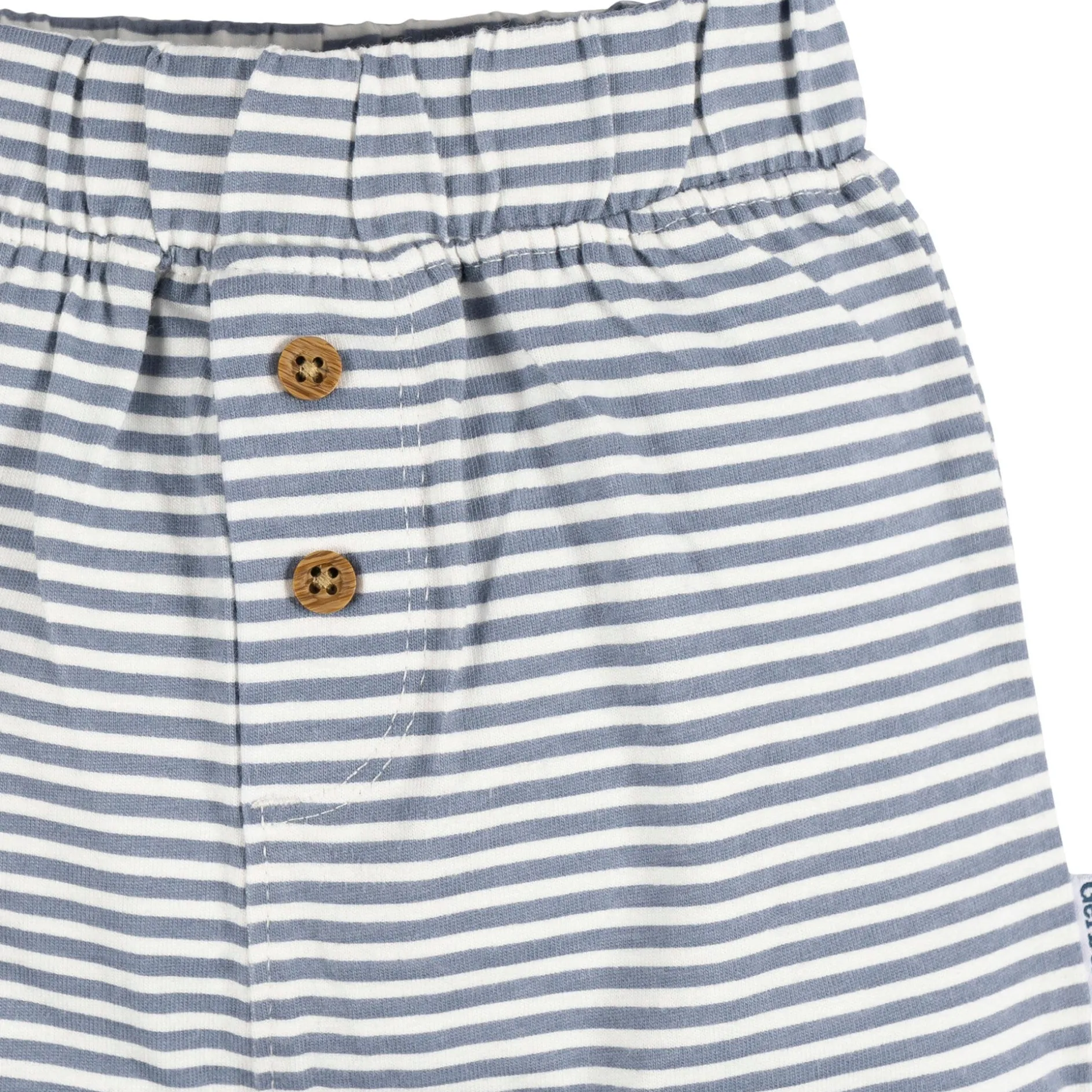 3-Pack Baby Neutral Navy Stripe, Oatmeal, & Navy Knit Shorts