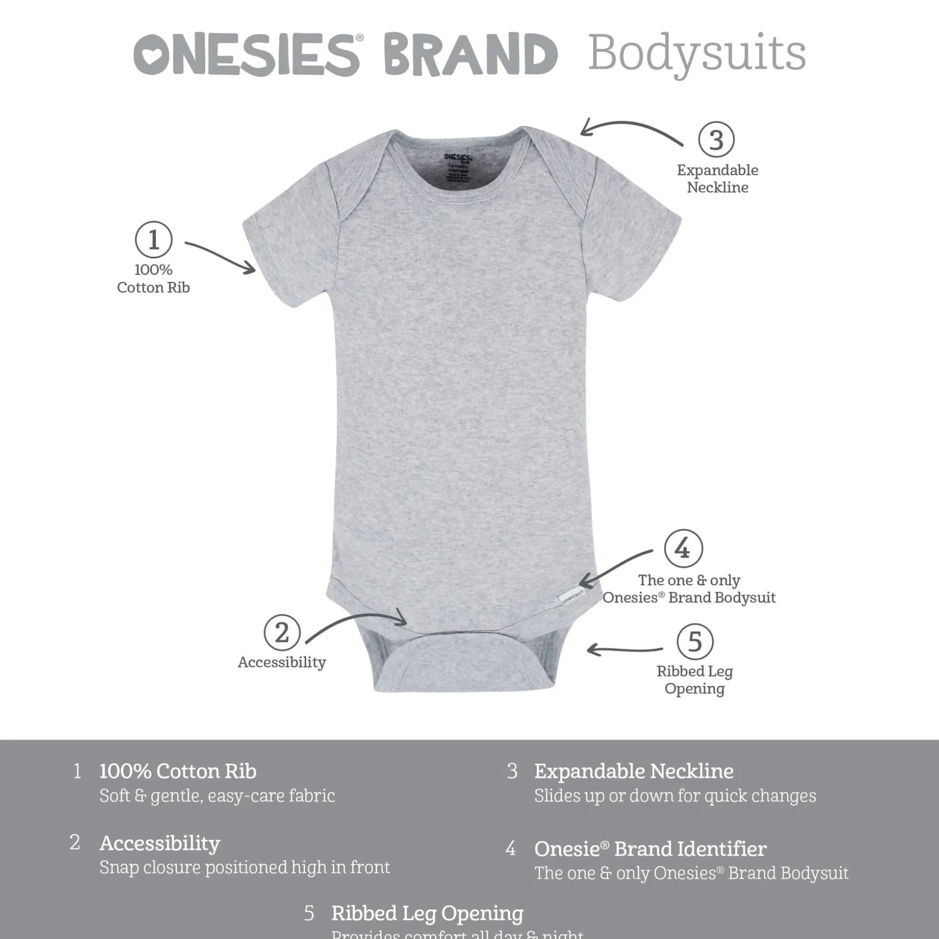 8-Pack Baby Neutral Neutrals Short Sleeve Onesies® Bodysuits