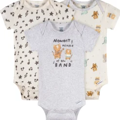 3-Pack Baby Neutral Newest Band Member Short Sleeve Onesies® Bodysuits