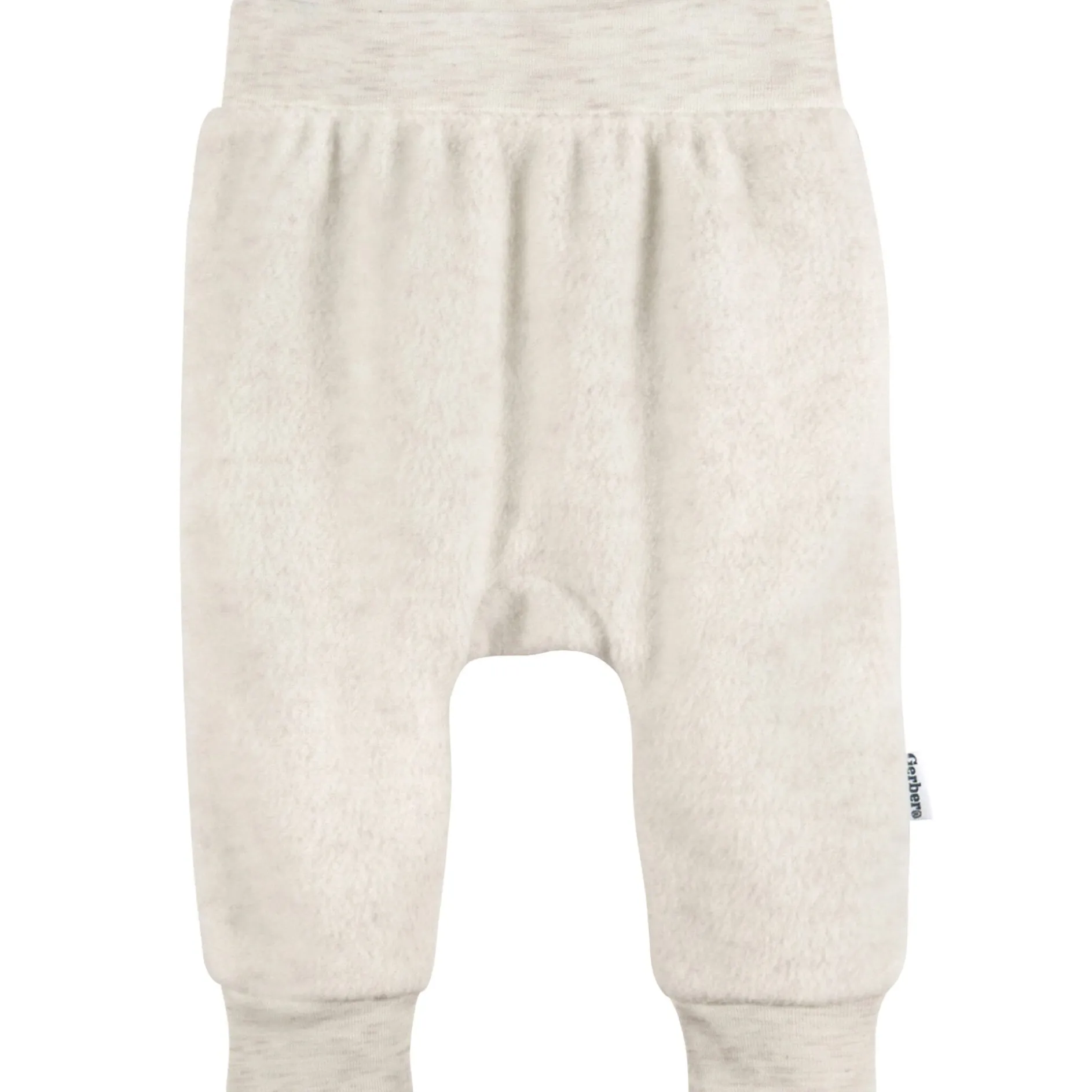 4-Pack Baby Neutral Oatmeal Heather and Stripes Fleece Pants