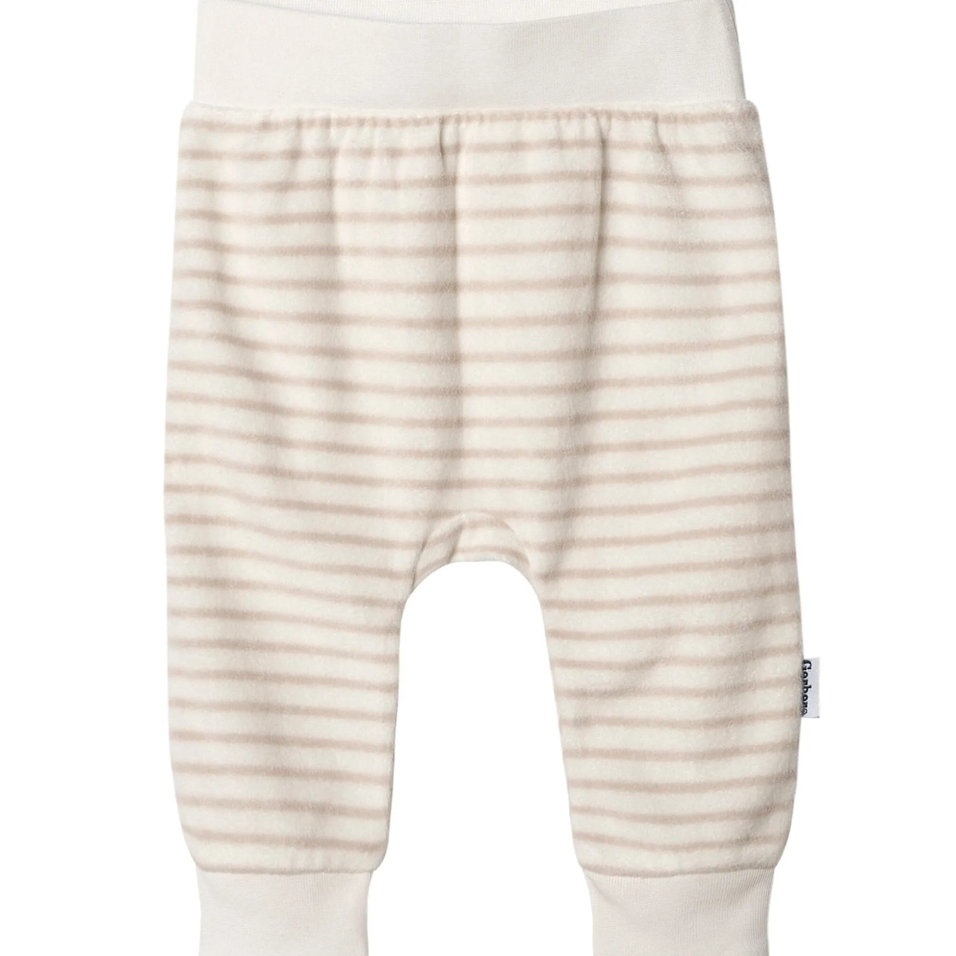 4-Pack Baby Neutral Oatmeal Heather and Stripes Fleece Pants