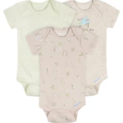 3-Pack Baby Neutral Park Life Short Sleeve Onesies® Bodysuits