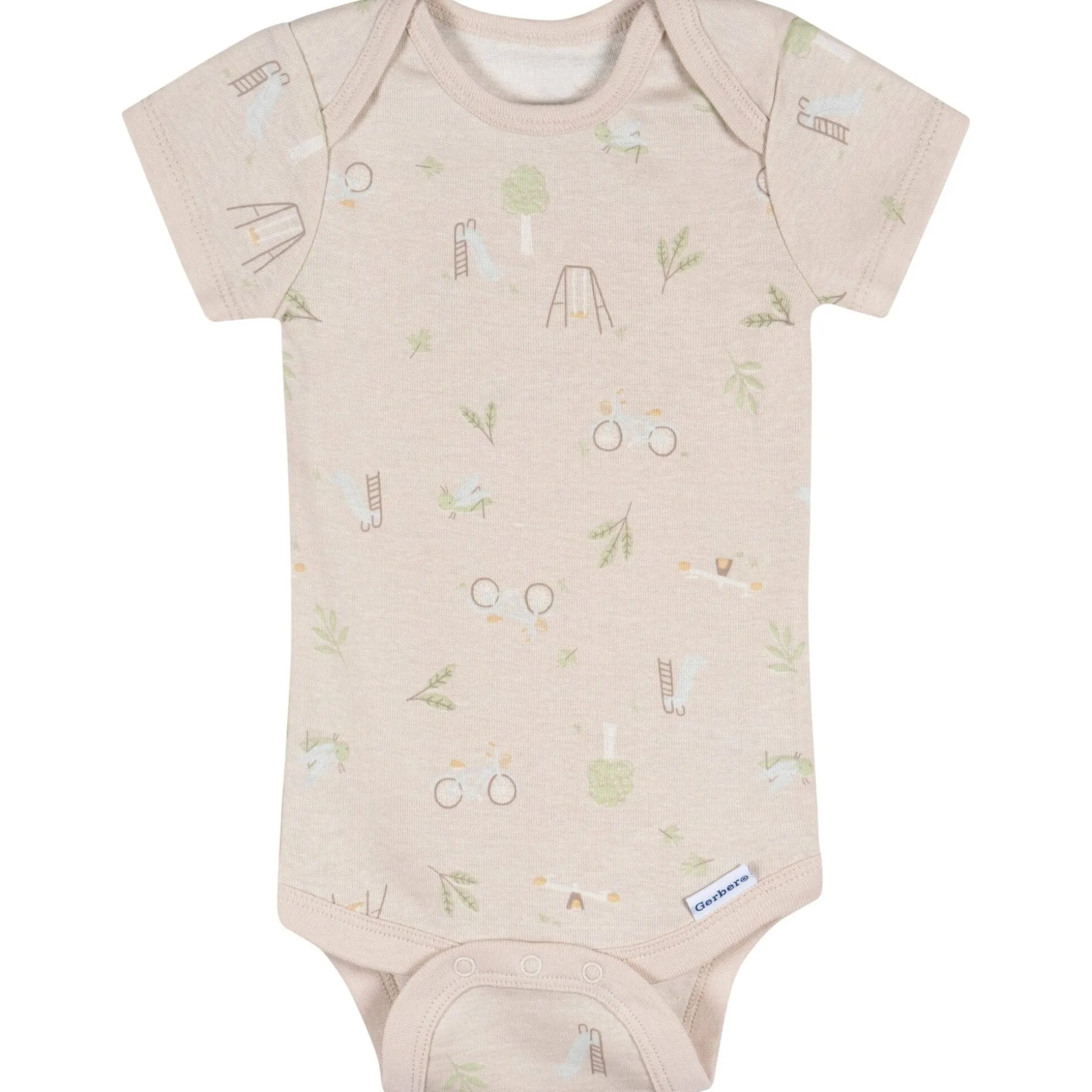 3-Pack Baby Neutral Park Life Short Sleeve Onesies® Bodysuits