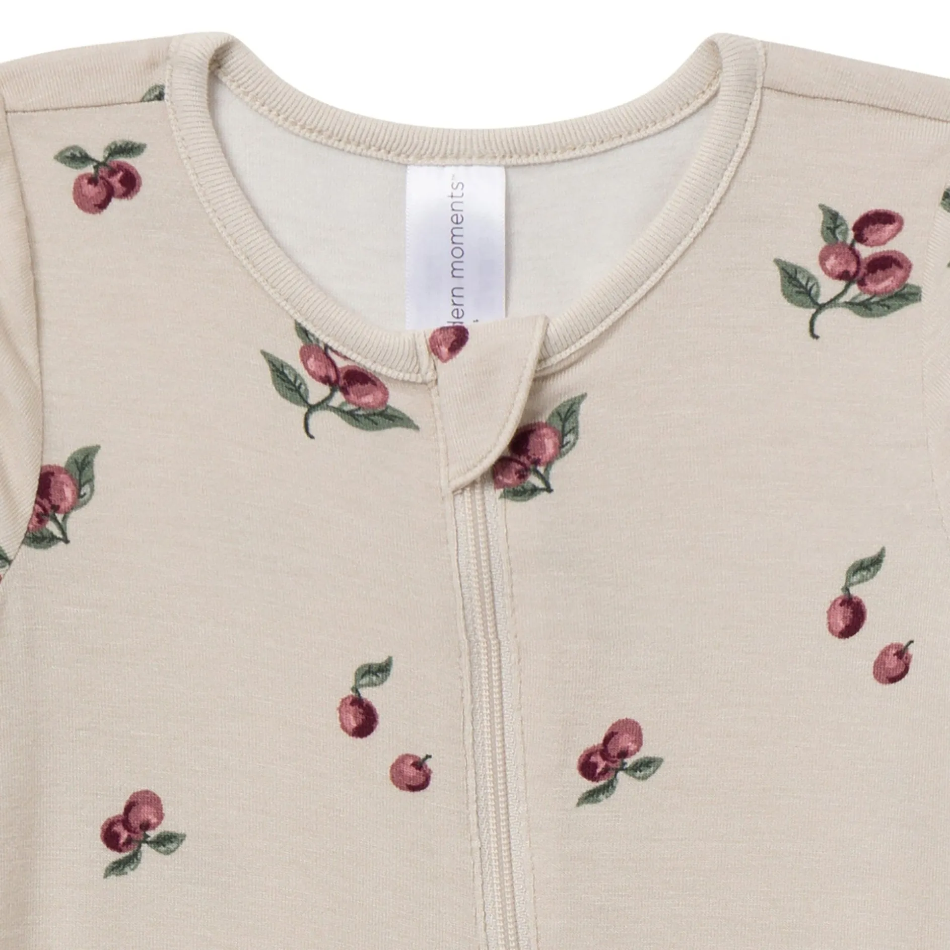 2-Pack Baby Neutral Plums Zip Front Viscose Rompers