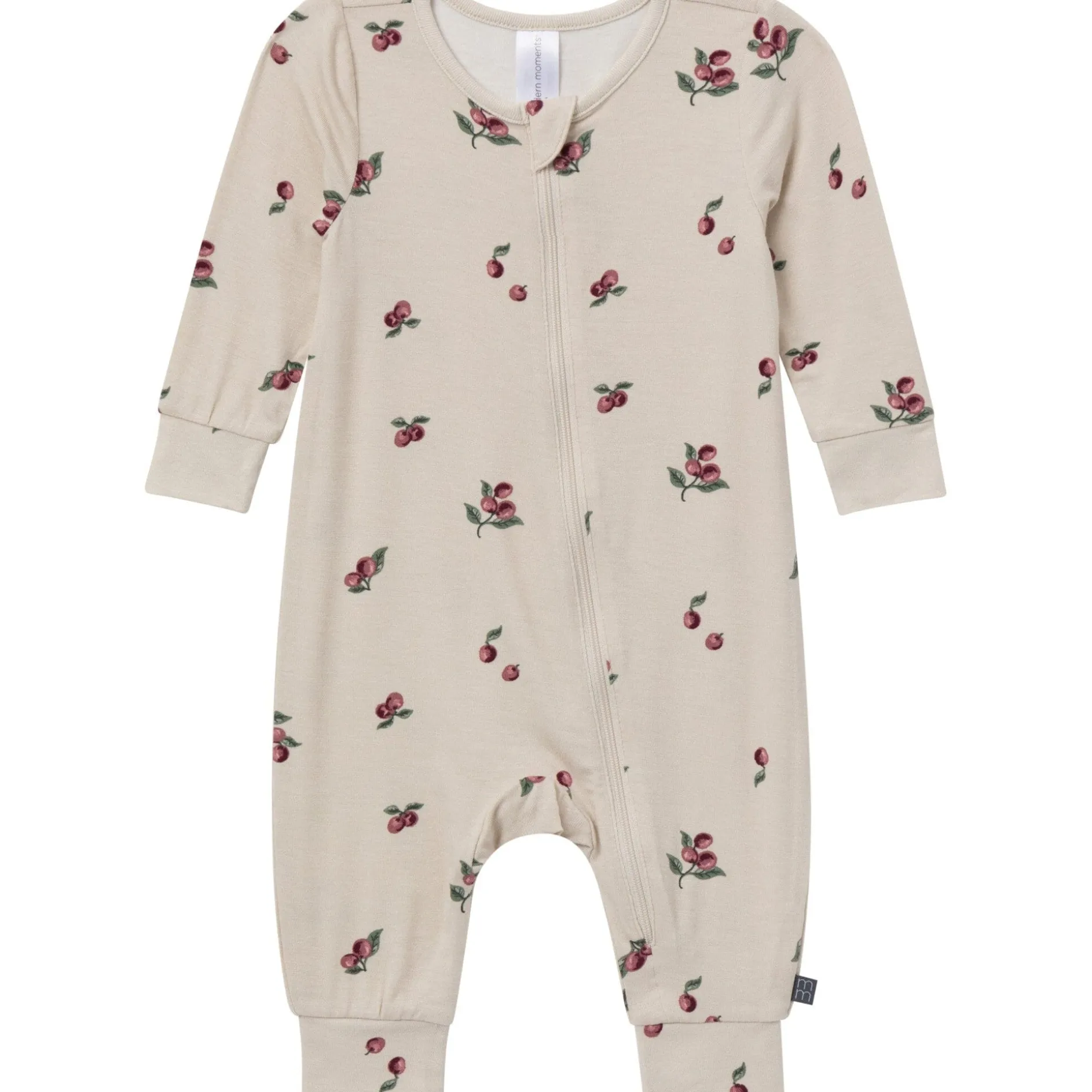 2-Pack Baby Neutral Plums Zip Front Viscose Rompers