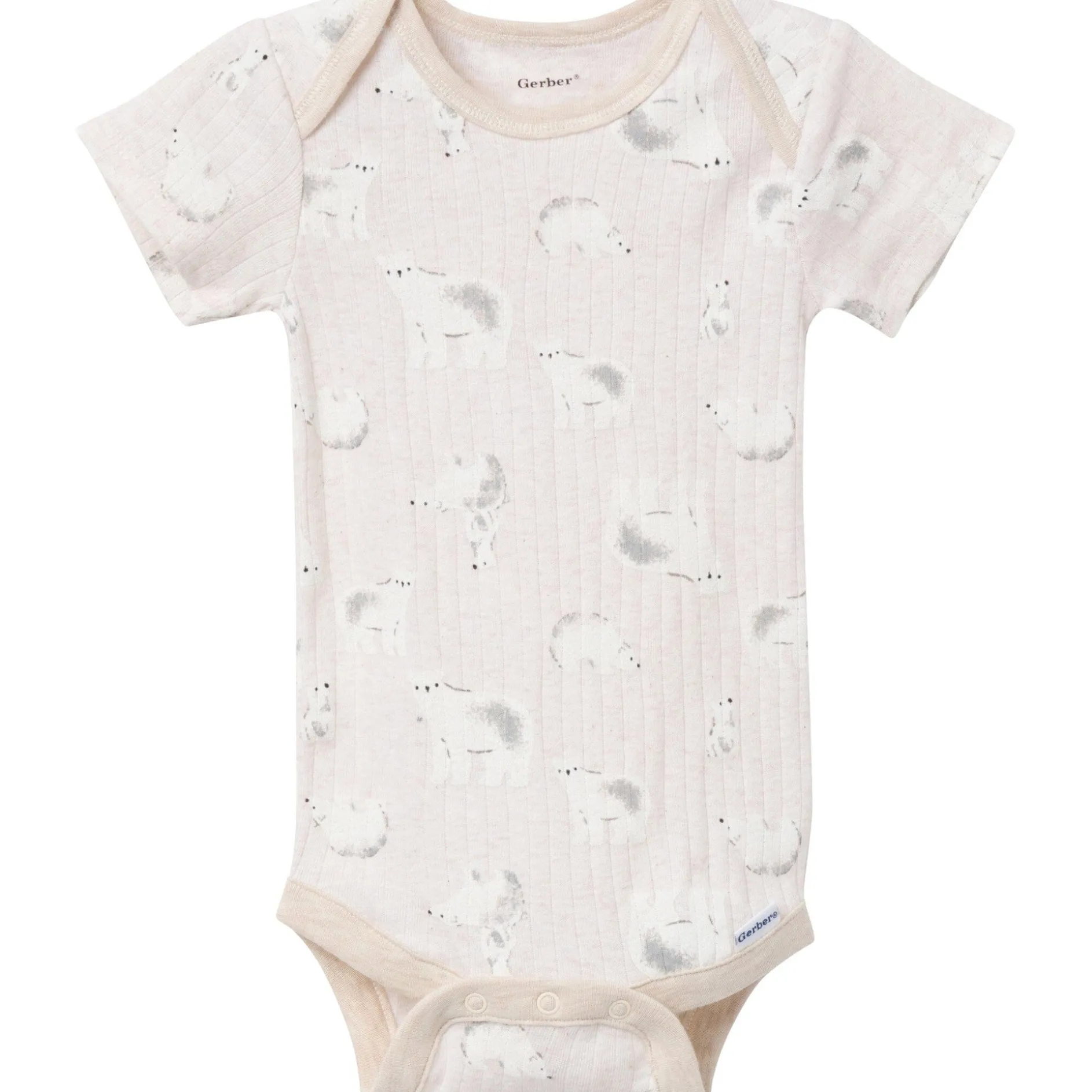 6-Pack Baby Neutral Polar Bear Bodysuits