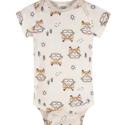 3-Pack Baby Neutral Road Trip Short Sleeve Onesies® Bodysuits