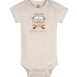 3-Pack Baby Neutral Road Trip Short Sleeve Onesies® Bodysuits