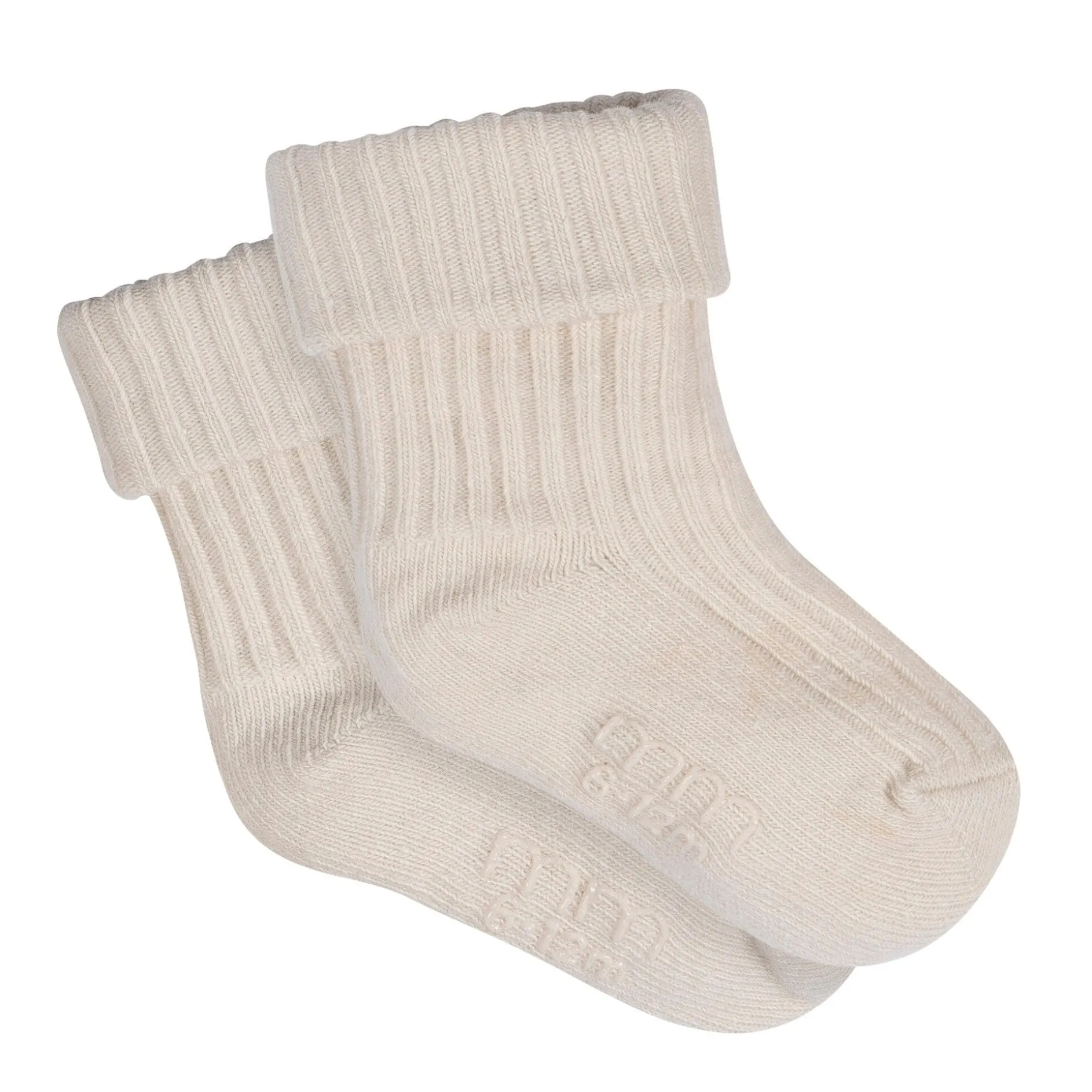 4-Pack Baby Neutral Rolled Cuff Ribbed Socks
