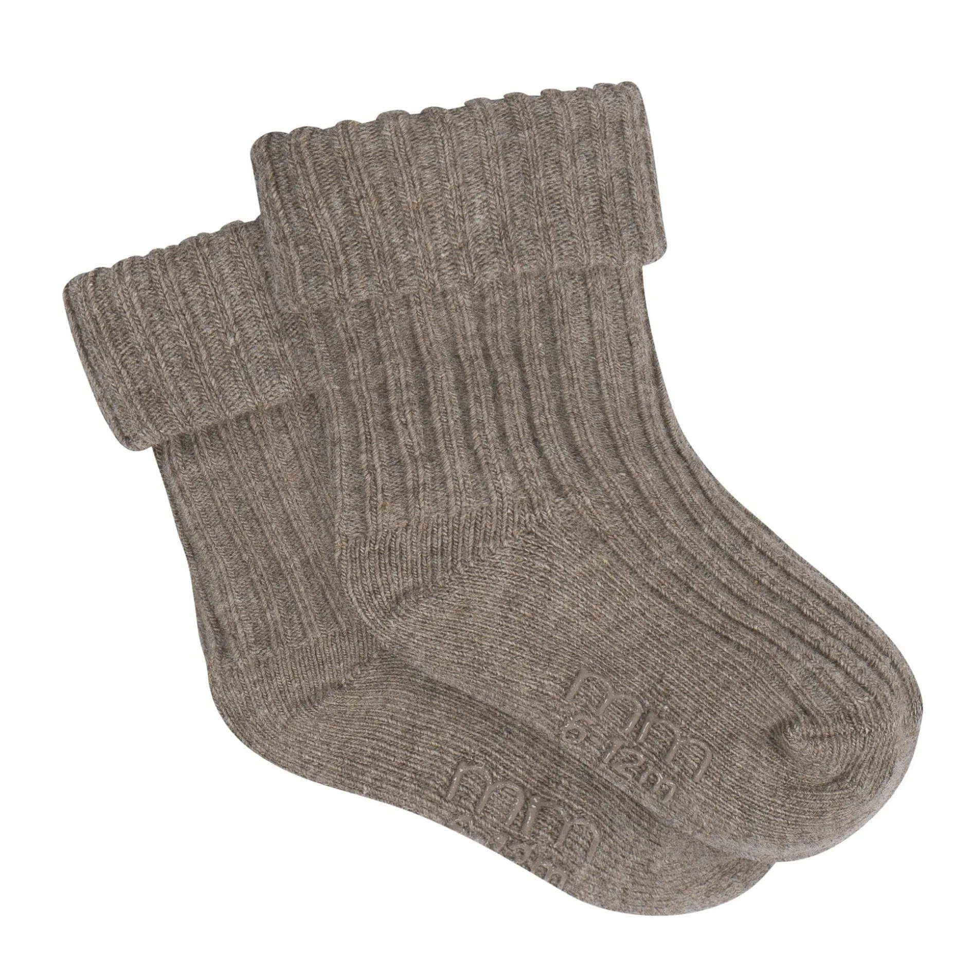 4-Pack Baby Neutral Rolled Cuff Ribbed Socks