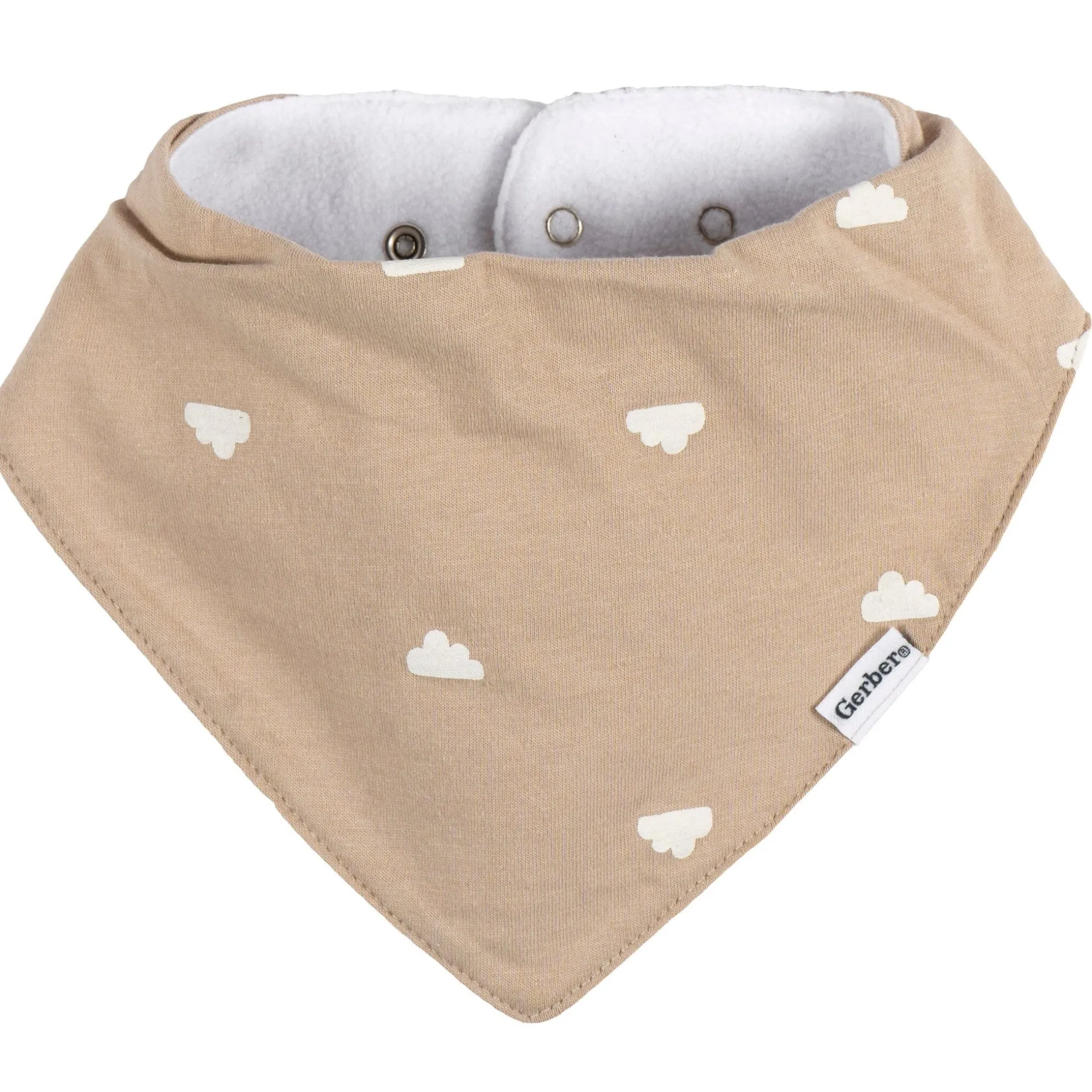 10-Pack Baby Neutral Rust Suns & Rainbows Jersey Bandana Bibs