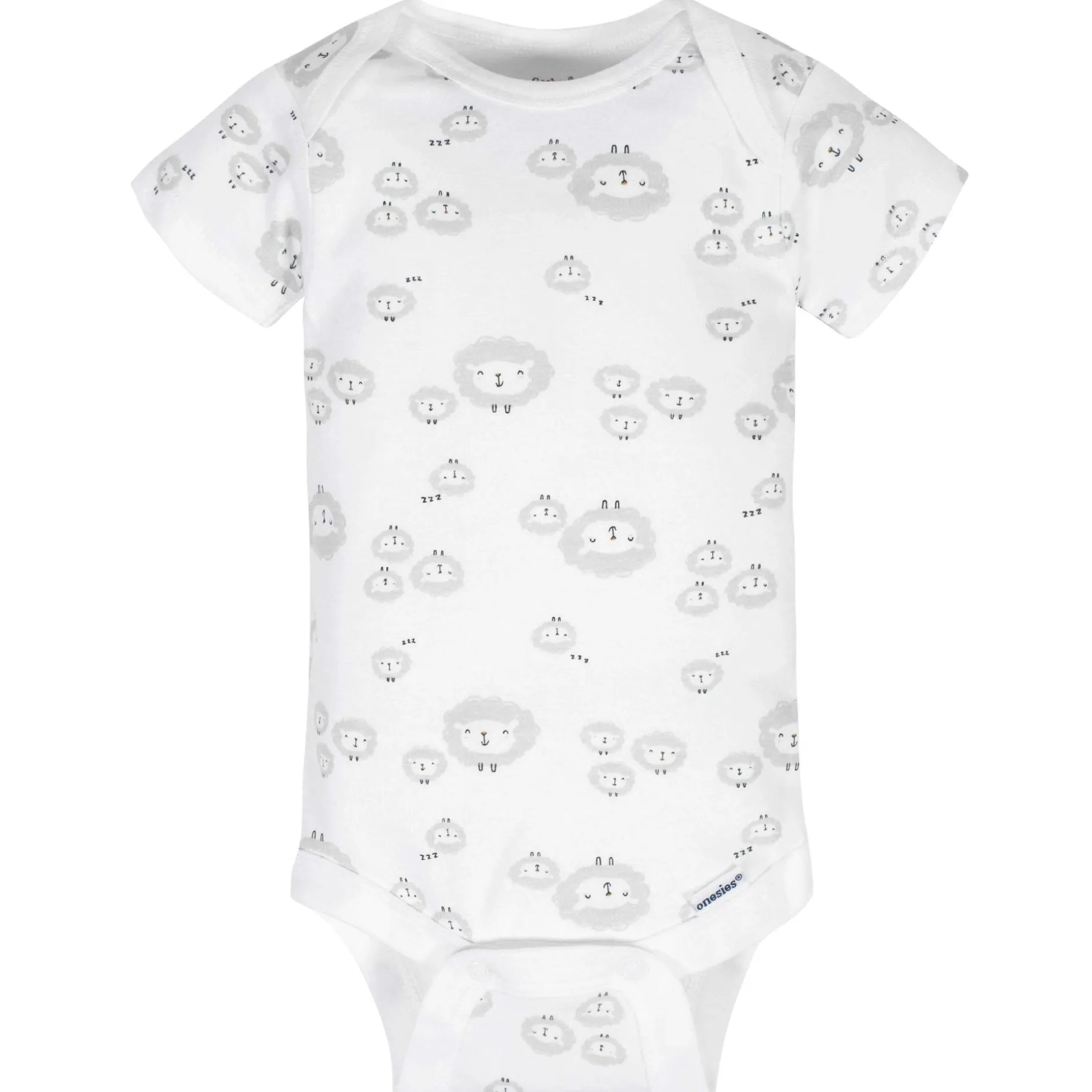 8-Pack Baby Neutral Sheep Short Sleeve Onesies® Bodysuits
