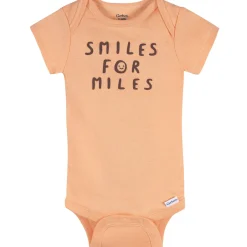 3-Pack Baby Neutral Smiles For Miles Short Sleeve Onesies® Bodysuits