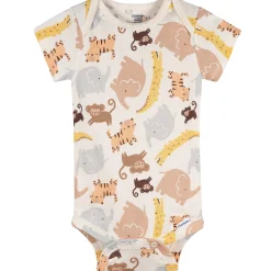3-Pack Baby Neutral Smiles For Miles Short Sleeve Onesies® Bodysuits