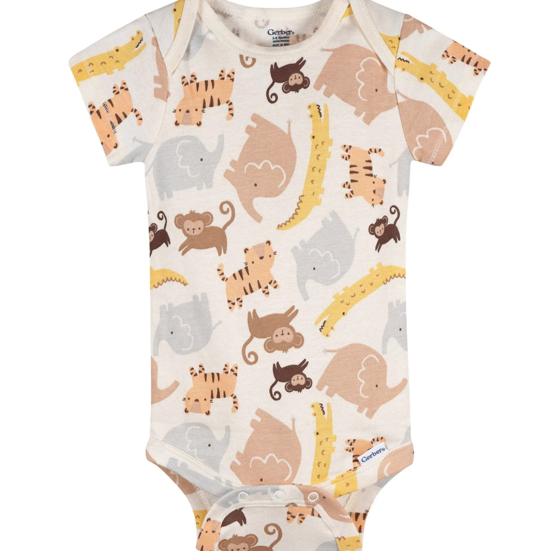 3-Pack Baby Neutral Smiles For Miles Short Sleeve Onesies® Bodysuits