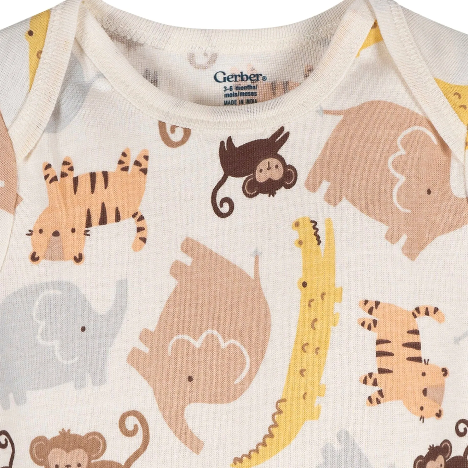 3-Pack Baby Neutral Smiles For Miles Short Sleeve Onesies® Bodysuits