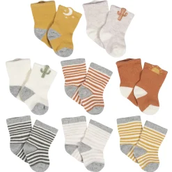 8-Pack Baby Neutral Southwest Jersey Wiggle Proof® Socks