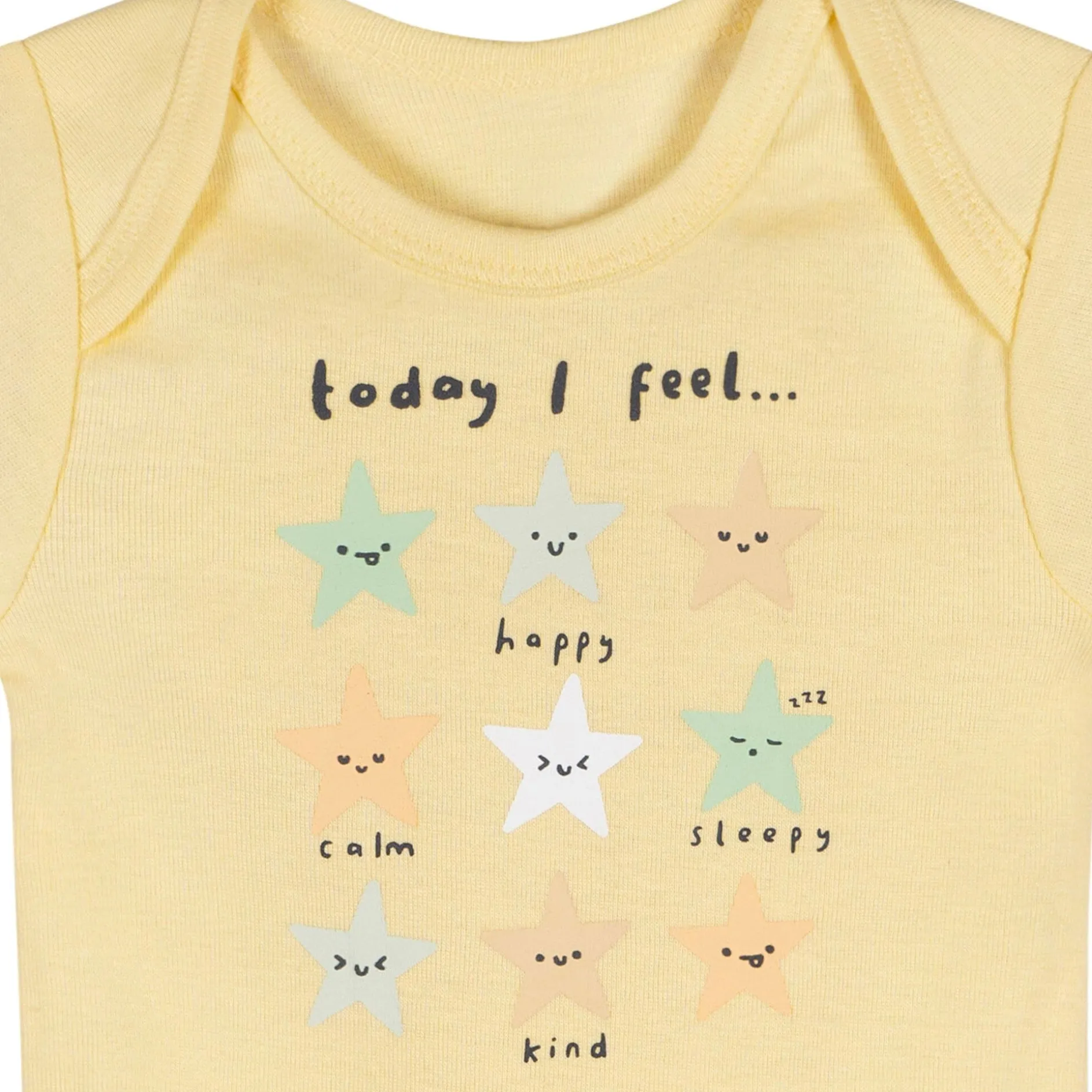 3-Pack Baby Neutral Starry Smiles Short Sleeve Onesies® Bodysuits