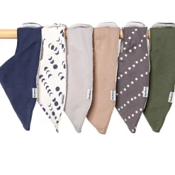 10-Pack Baby Neutral Stars & Moons Jersey Bandana Bibs