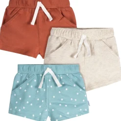 3-Pack Baby Neutral Stars Shorts