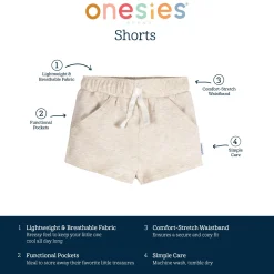 3-Pack Baby Neutral Stripes Shorts